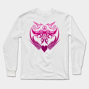 Butterfly wings, hummingbirds, pink Long Sleeve T-Shirt